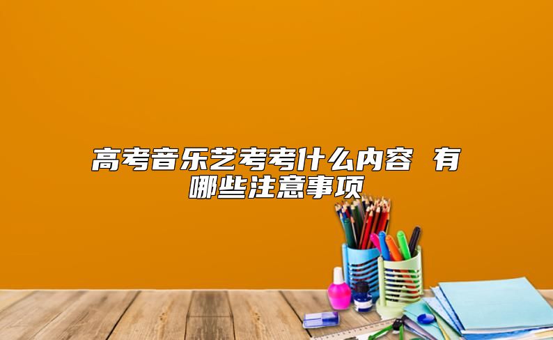 高考音乐艺考考什么内容 有哪些注意事项