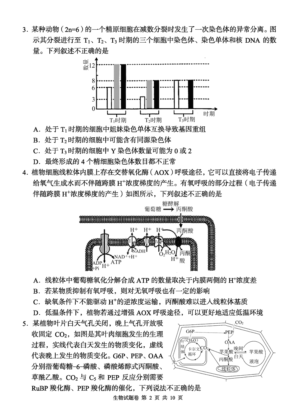 2024届湖南A佳教育高三上11月联考生物试题及答案