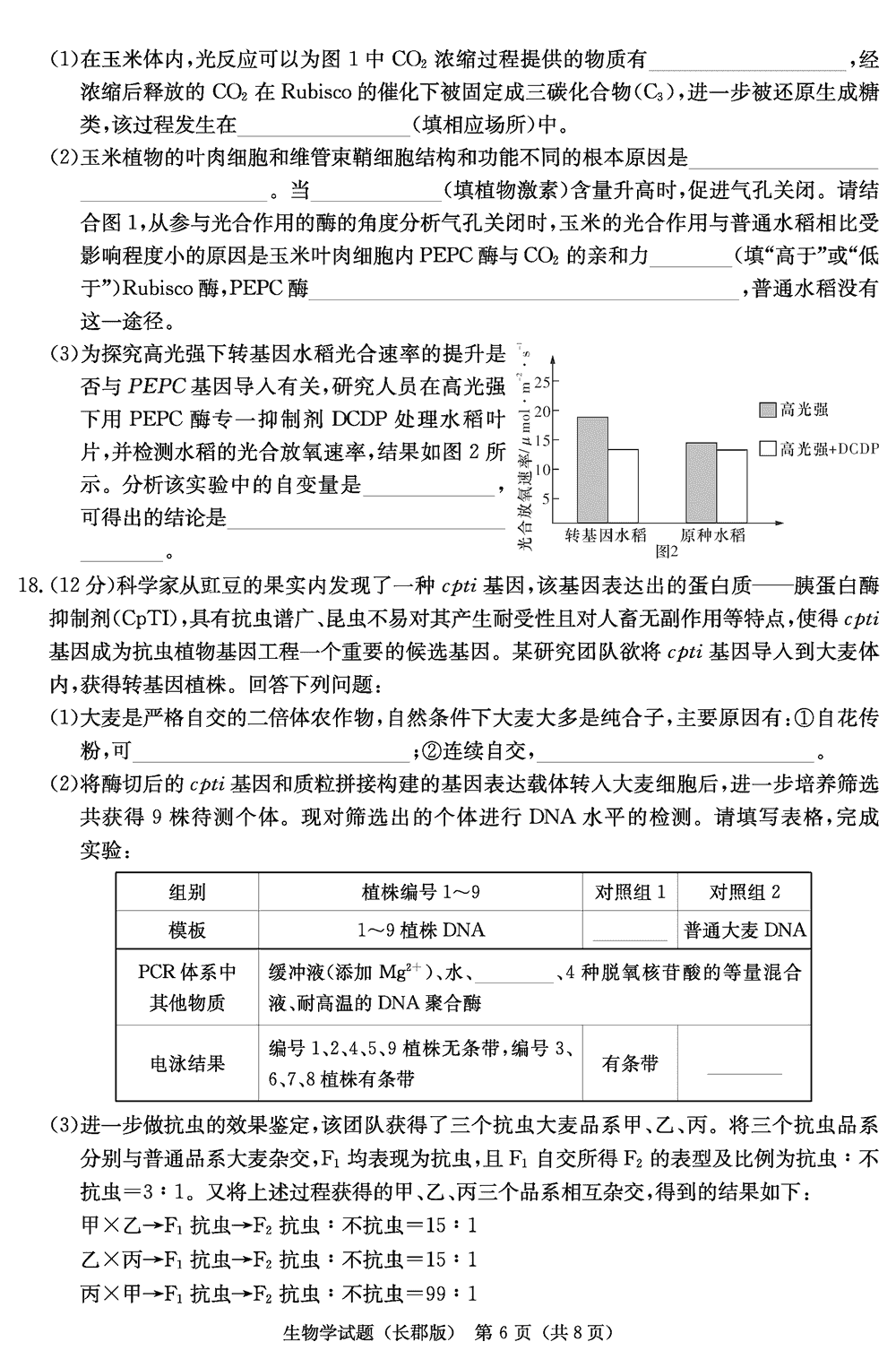 湖南长郡中学2024届高三上学期月考(四)生物试题及答案