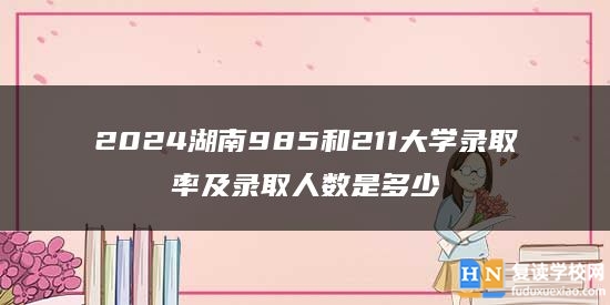 2024湖南985和211大学录取率及录取人数是多少