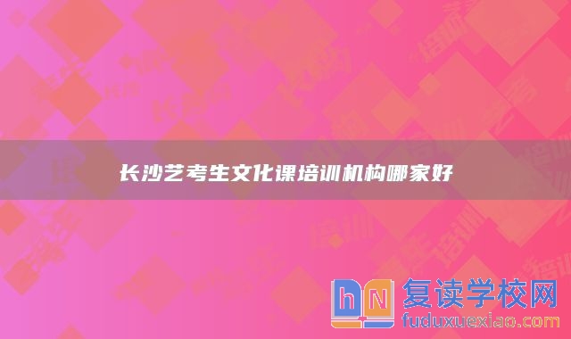 长沙艺考生文化课培训机构哪家好